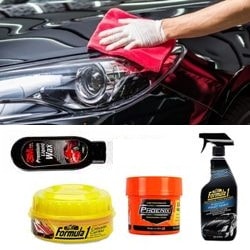 Premium quality car polish , wax and shiners to keep your car looking new